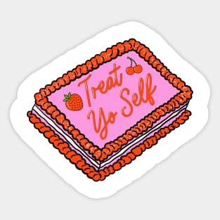 Treat Yo Self Cake Sticker
